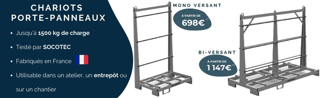 Chariots mono et bi-versant disponible dès maintenant ! 